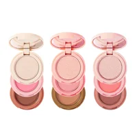 3 In 1 Matte Highlighter Blush Palette Pearly Blush Shiny Eyeshadow Multifunctional Face Makeup Palette Female Cosmetics 2