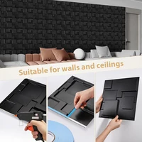 แผ่นผนังตกแต่ง 3 มิติ ขนาด 30x30 ซม. จำนวน 10 ชิ้น สำหรับตกแต่งผนังภายนอก ตกแต่งผนังห้องน้ำ เพดาน โรงแรม สำนักงาน 5