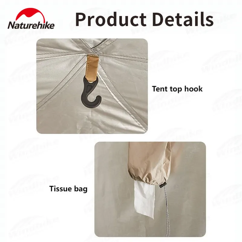 Naturehike Automatic Shower Tent Dry Wet Separation Outdoor Camping Travel Changing Room Shelter Mobile Toilet Bathroom Portable portable shower tent