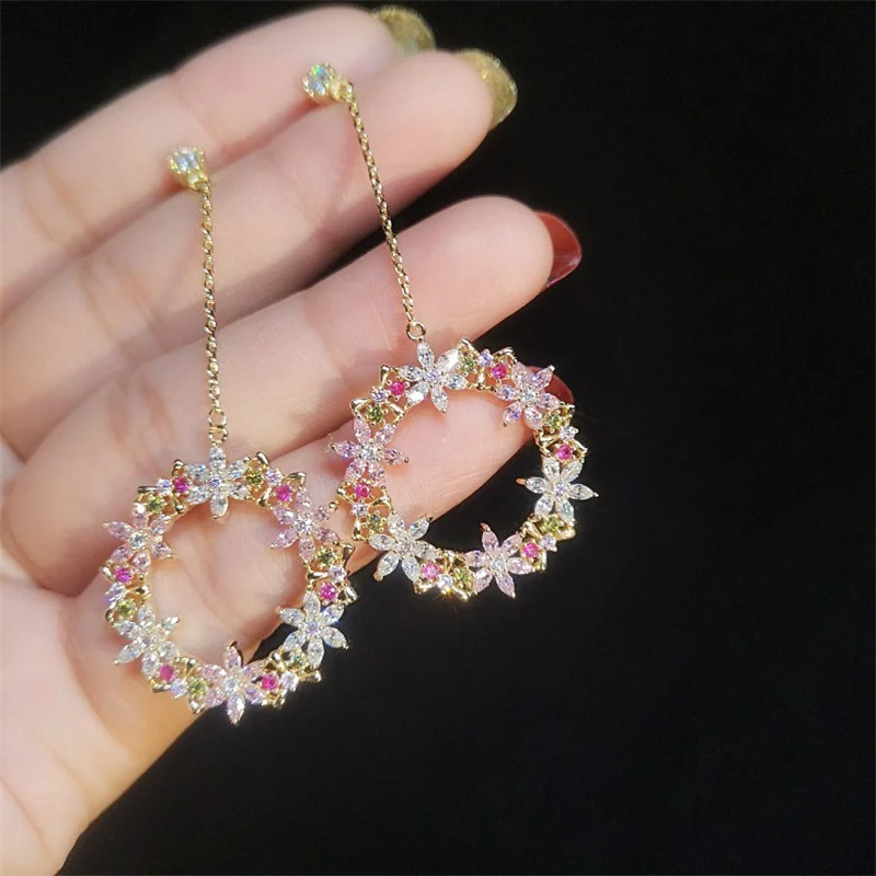 

Женские серьги-подвески из серебра 925 пробы
