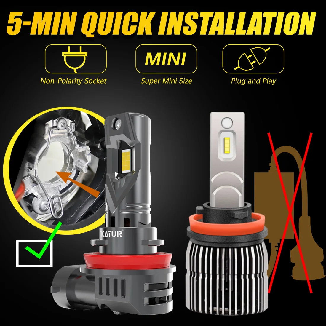 Led Car Lights H8 H11 2x 100W 20000LM LED Canbus Turbo Fog Lamp 6000K 12V Diode Super Bright High Power Bulb led lights led bulbs led headlights led car lights led car headlights car headlamps