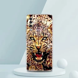Stylish Leopard Print Transparent Silicone Phone Case Cover - FOR Samsung A30 (B1)