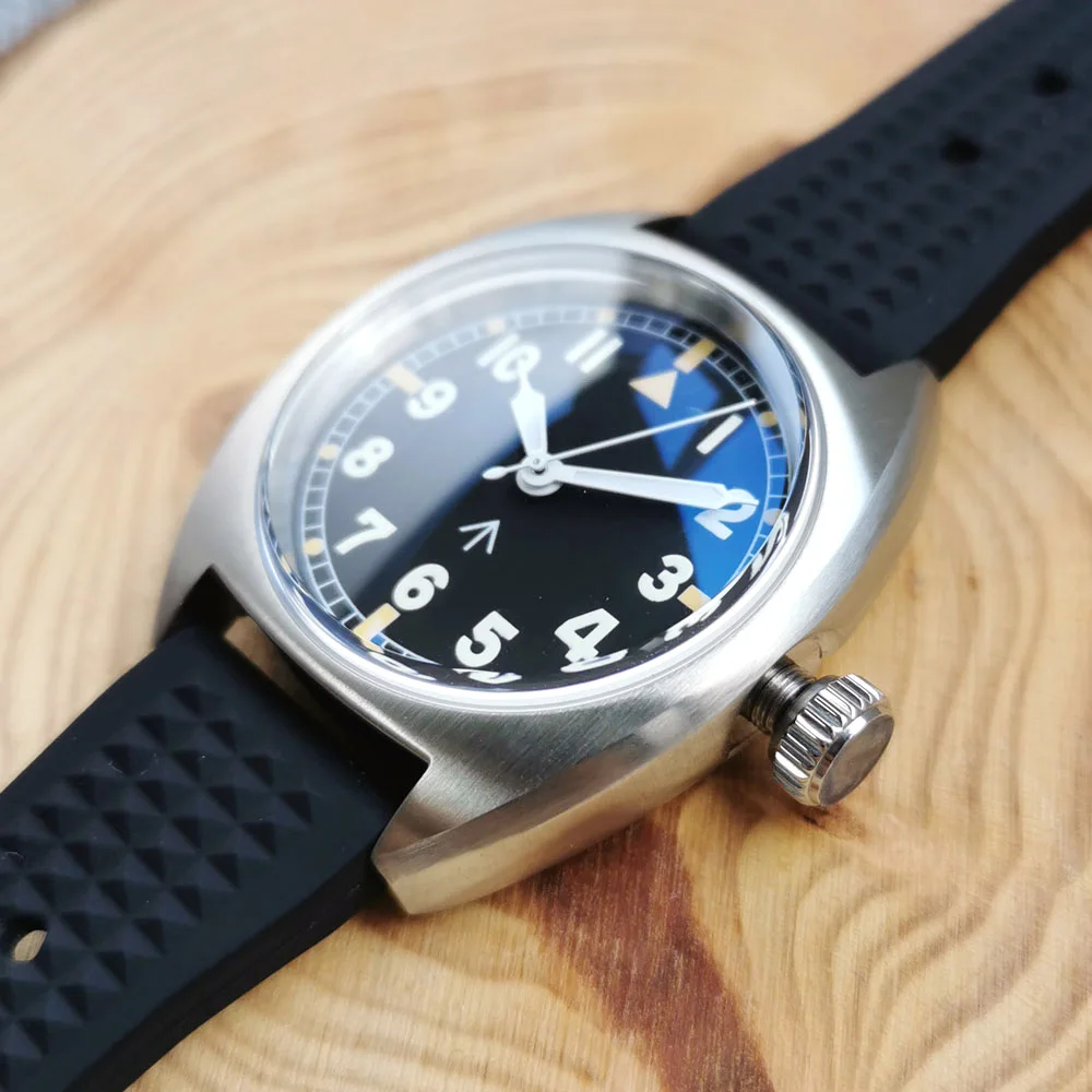 Tandorio 36mm Field Pilot Diver Watch Men NH35 PT5000 Japan Movt Dome Sapphire Small Lady Watch 20bar Waterproof Clock Gift