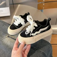 2024 Boys And Girls Canvas Shoes Children's School Performance Shoes Babys Children Biscuit Bottom Breathable Kids Shoes 1