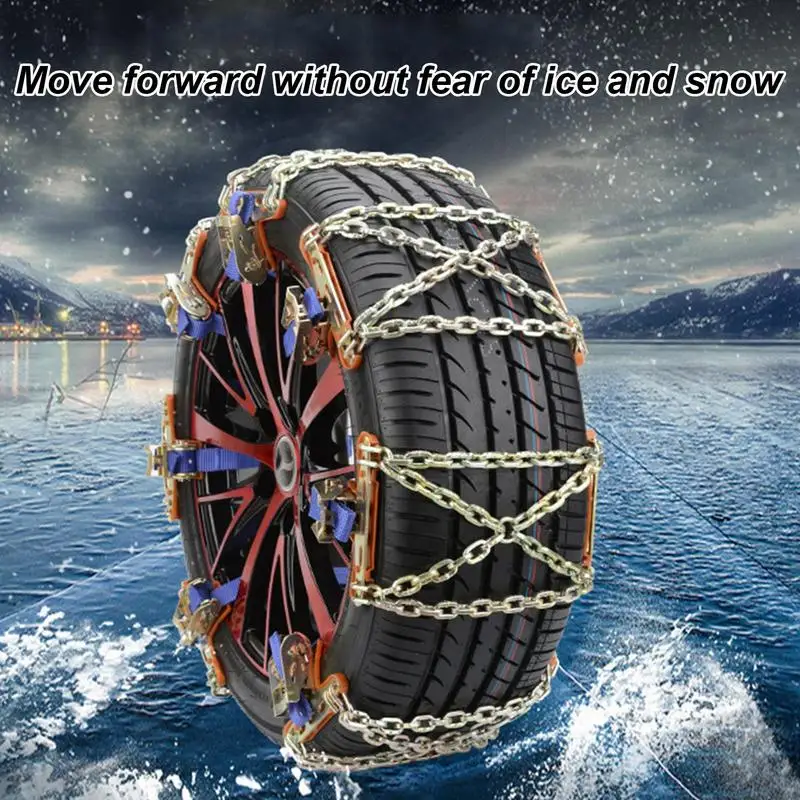 Car Tire Chains For Snow Steel Lawn Mower Wheel Chains Automobile Rain Tire Truck Traction Chain For Snow Ice Road
