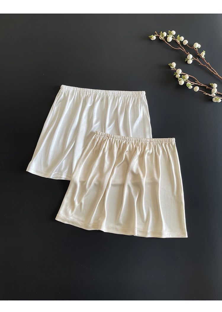 Bottoming Skirt Lining for Dress Inner Petticoat Mid Length 30-80cm Safety Underskirt Elastic Waist Basic Underdress Transparent