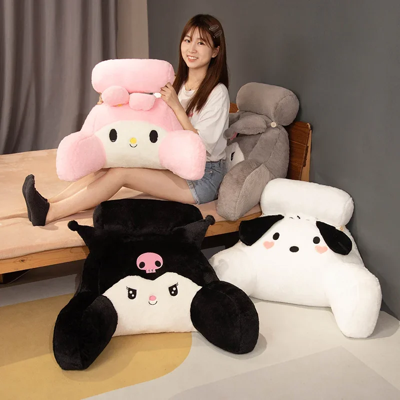 Sanrio Comfortable Back Cushion With Headrest Cinnamoroll My Melody Kuromi Cushion Lumbar Support Chair Sofa Bed Washable Gifts 3