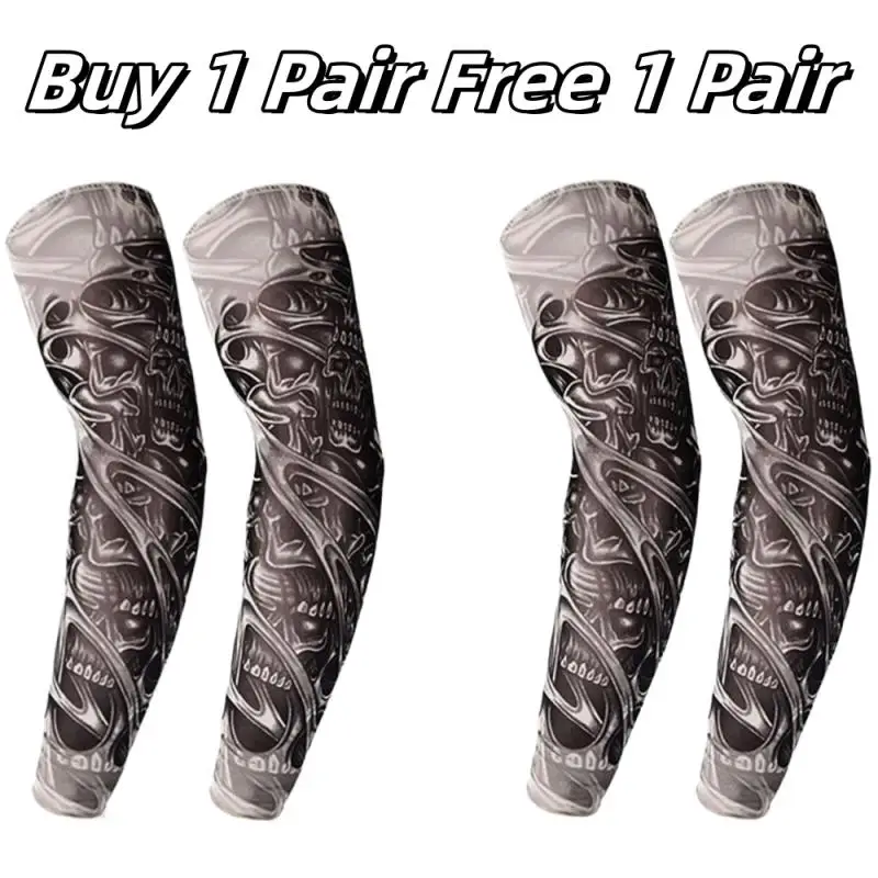Summer Arm Sleeves Outdoor Sports Riding Fishing Running Arm Guard Sunscreen Tattoo Warmers mangas para brazo hombre