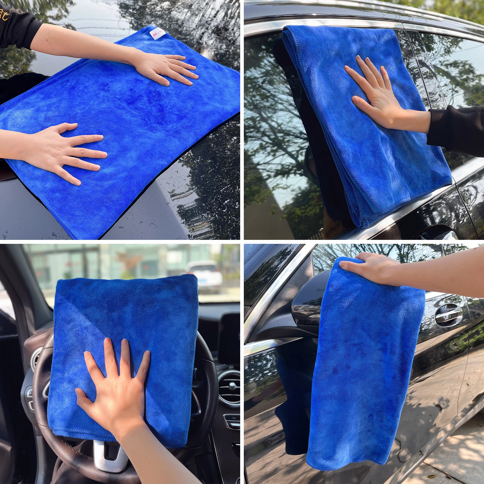 Panni In Microfibra Per Auto 30x30 Cm - Asciugamani Super Assorbenti, Morbidi E Anti Graffio, Per Esterni E Interni - 2