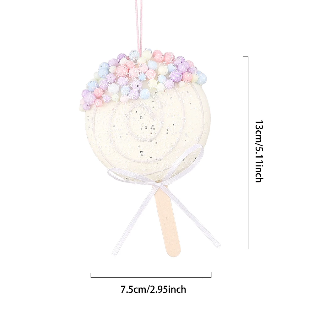thumbnail image 1 of 1/3 piezas de cono de helado de macarrón navideño, piruleta, bola de árbol de Navidad, adorno colgante para el hogar, decoración de Año Nuevo, regalo de Navidad 2025, 1 of 5
