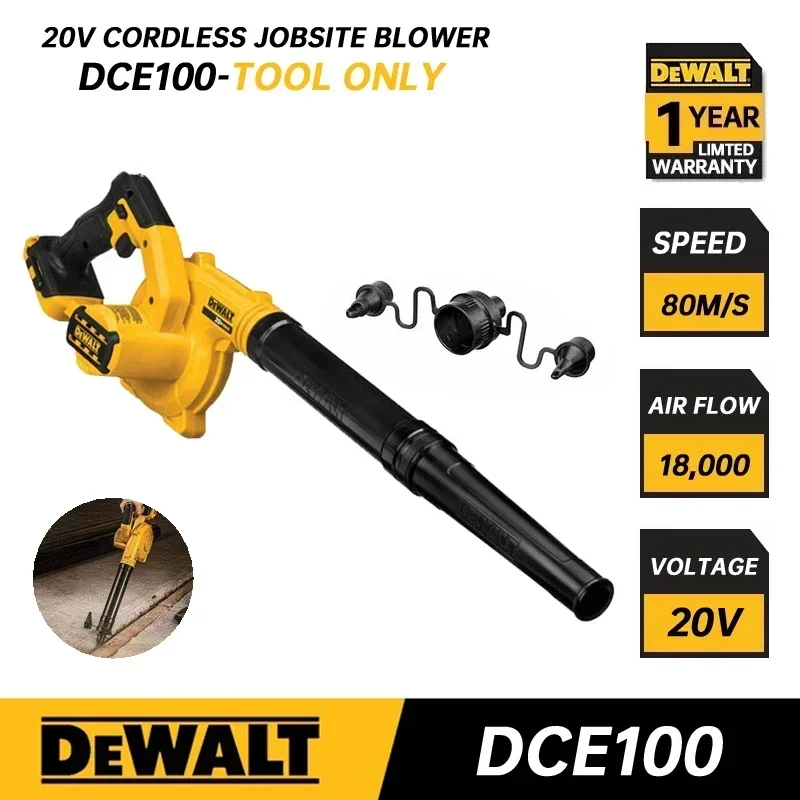 DEWALT DCE100 Compact Jobsite Blower Dust Vacuum Cleaner Garden