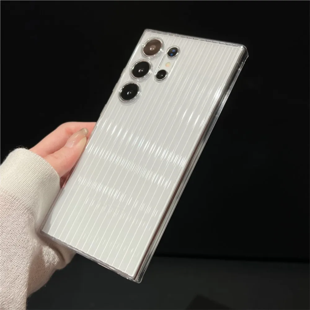 Original Matte Stripes Pattern Phone Case with Camera Protection and Shockproof Armor Design