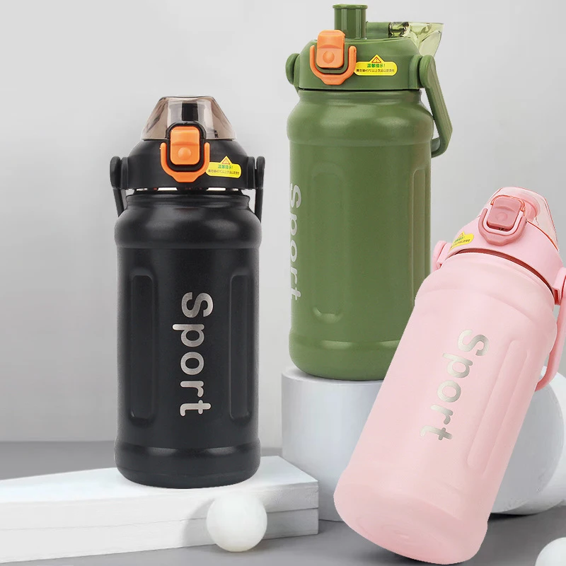

316 Stainless Steel Thermos Vacuum Flask Simple Portable Large Capacity Sports Water Bottle Outdoor Climbing Pot Men and Women