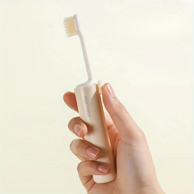 Travel Toothbrush Set Foldable Toothpaste Soft Bristles Portable Lightweight for Adults Business Trip Hotel Essentials