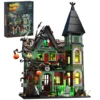 BuildMoc Halloween Nightmare House Building Blocks Set Pumpkin Ghost Skeleton Hut Bricks Toys Children Christmas Birthday Gifts