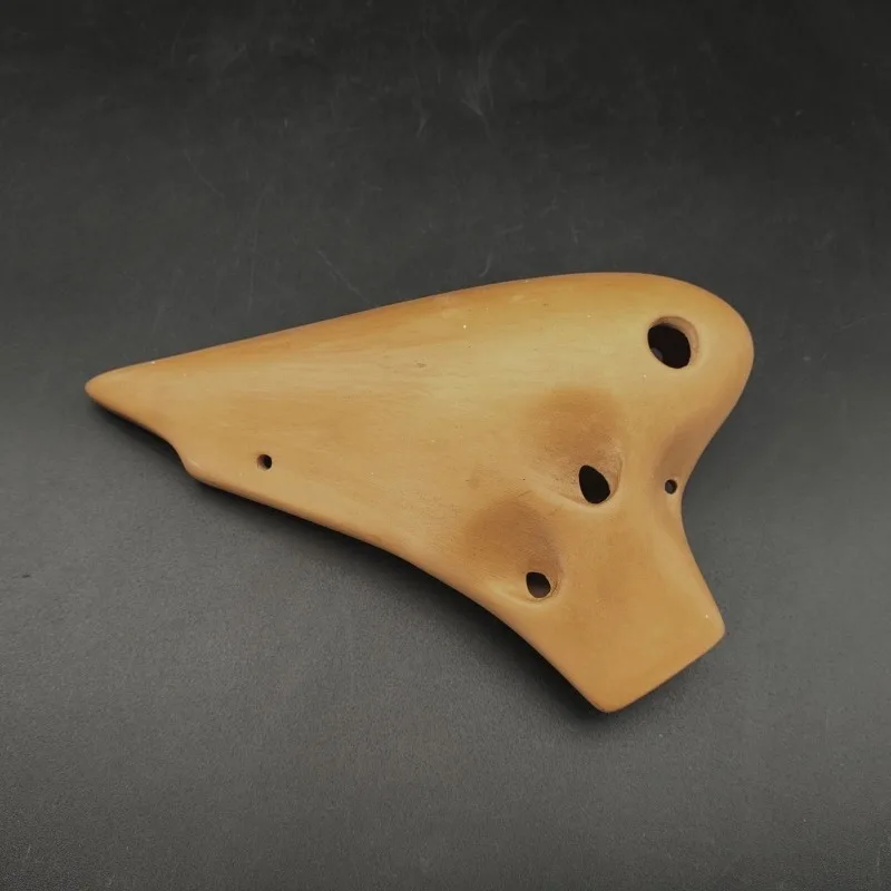 Double Pipe Red Pottery AC Flute Ocarina Clay Musical Instrument Beginner Professional Students