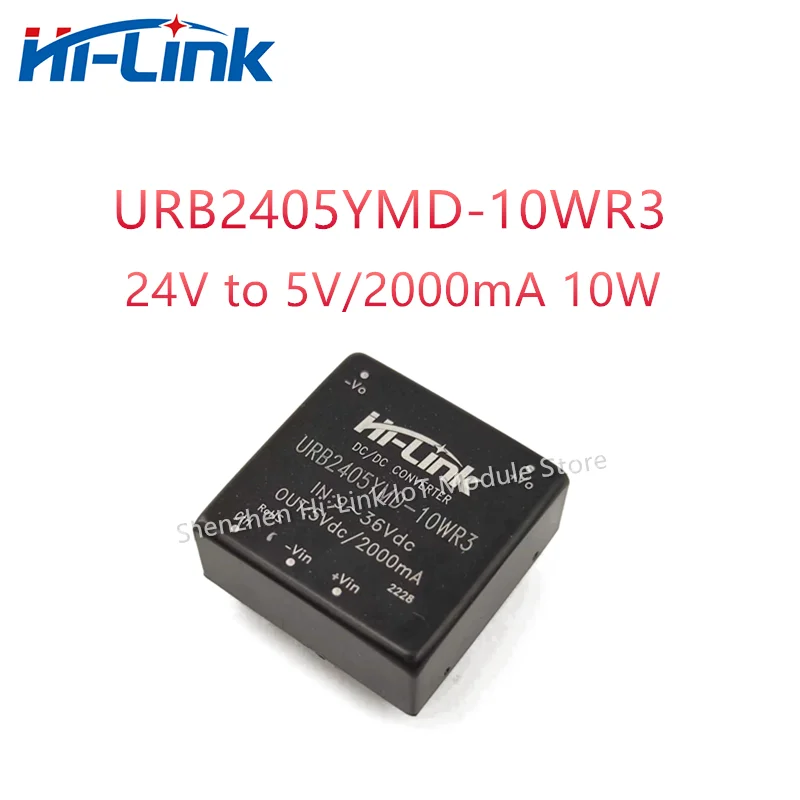 Hilink DC DC 9-36V Input 24V to 3.3V 5V 9V 12V 15V 24V 10W Output Isolated Power Module Mini Converter URB2405YMD-10WR3