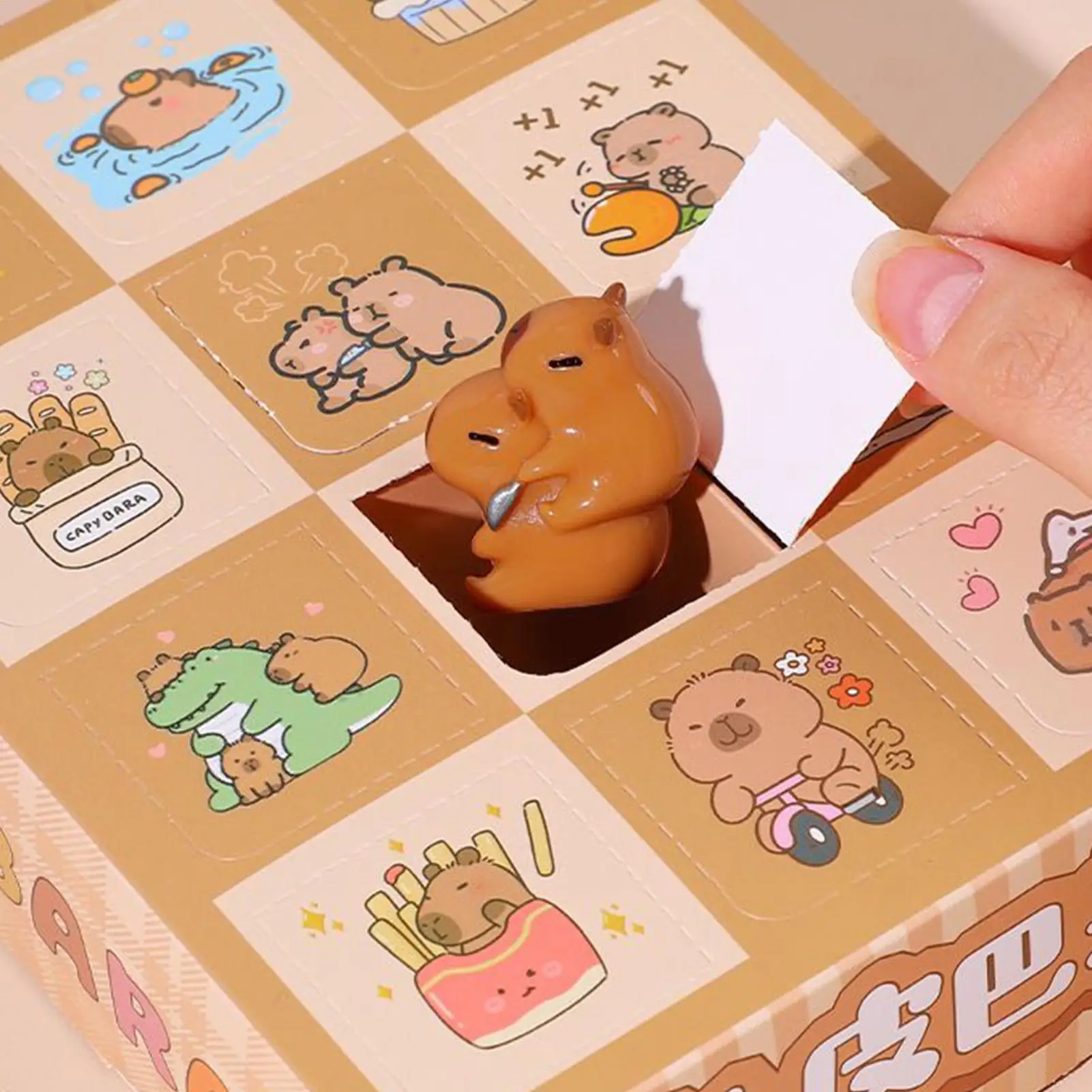 Christmas Countdown Calendar Capybara Themed Decoration Mini Capybara Model Dolls Countdown Calendar for Kids New Year Gifts