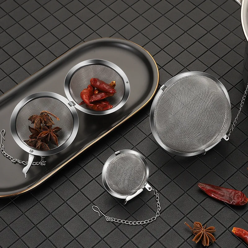 Stainless Steel Tea Infuser Sphere Locking Spice Tea Ball Strainer Mesh Infuser Filter Strainers Kitchen Accessories cooking strainers