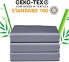 Organic Bamboo Bed Fitted Sheet Solid Color Silky Bed Cover Luxury Mattress Cover with Rubber Band Double Queen Size Customized 6