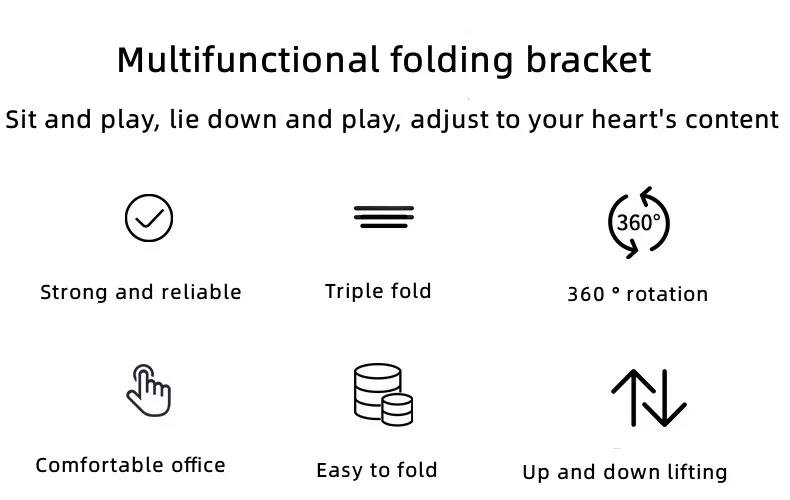 Description Picture 2 of itemPortable adjustable foldable computer desk, laptop rack, TV bed, laptop desk rack, with desk lamp, mouse pad, cooling fan, lapto