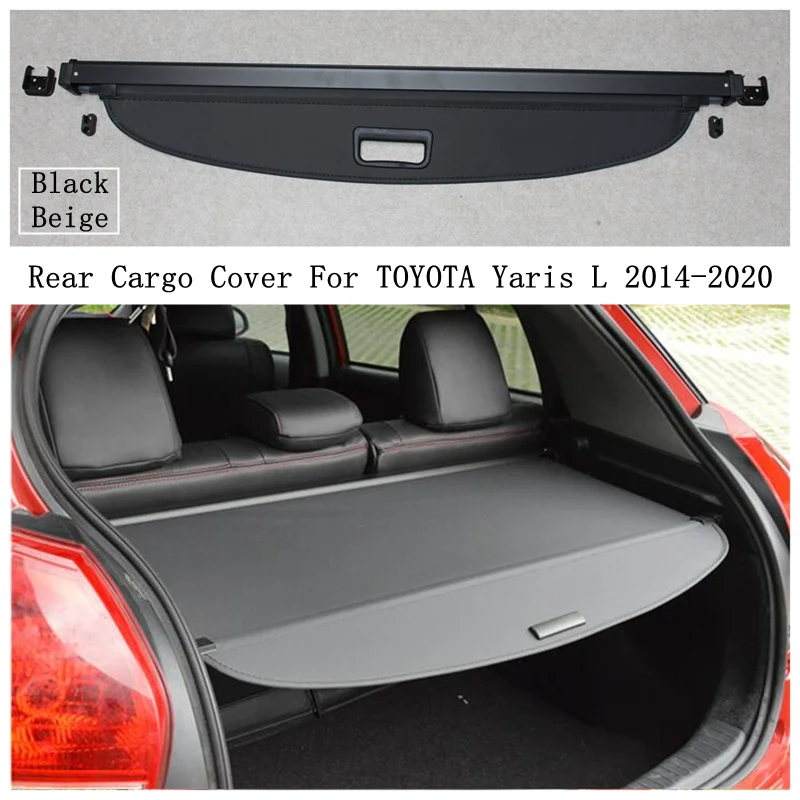 Rear Cargo Cover For TOYOTA Yaris L 2014 2020 Privacy Trunk Screen