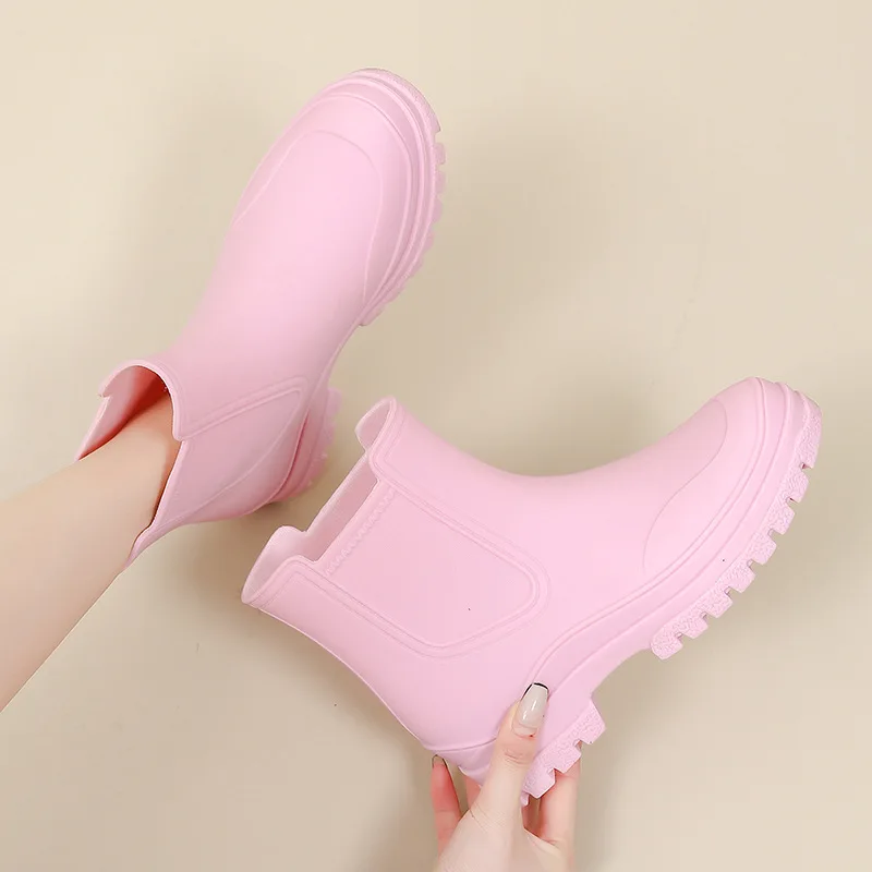 Rain Boots Women Waterproof Insulated Rubber Shoes Lady Garden Galoshes Chelsea Boot Female Fishing Water Shoe Botas Para Lluvia