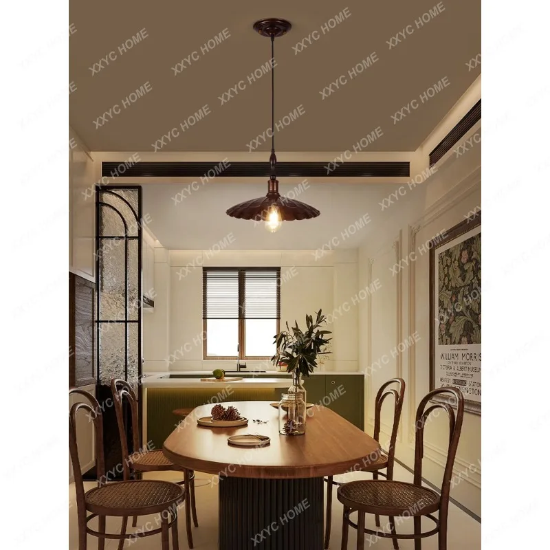 

American Retro Wooden Bedroom Light Creative and Cozy Bar Cafe Internet Celebrity Lamps