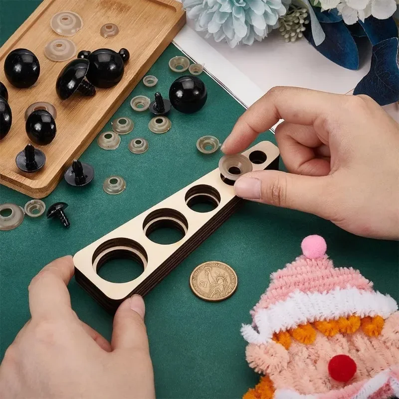 3-in-1 Strumento per Occhi di Sicurezza, 6/9/13mm Strumento per Inserire Occhi e Rondelle per Realizzare Bambole per Amigurumi Forniture per Produzione di Uncinetto e Animali di Peluche