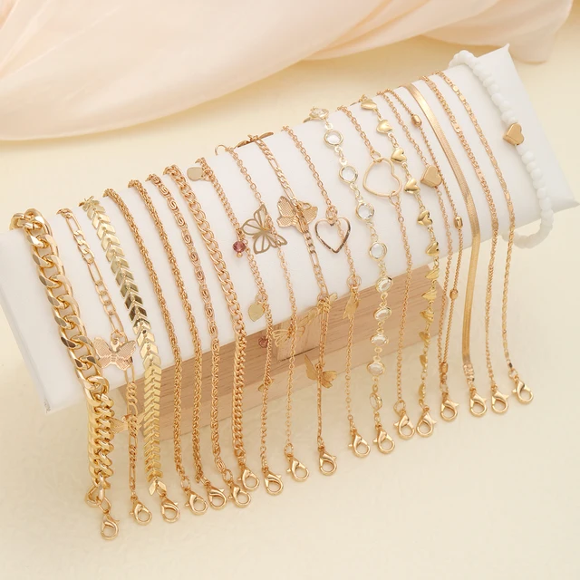 20 Pcs/Set Chain Anklet For Women 1