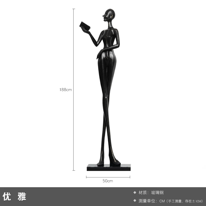 

Large abstract figure floor sculpture decoration, hotel sales office entrance commercial decoration