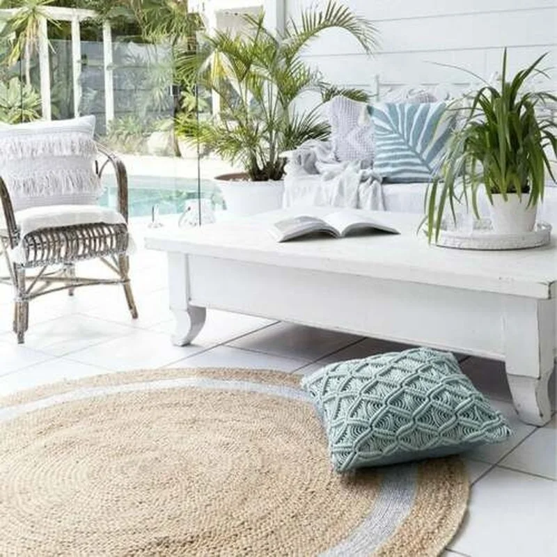 

Area Rug Natural Jute Rug Braided Style Home Living Decor Modern Room Carpet Jute Rugs