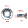 8pcs Snowboard Fixed Screw M6 Skis Binding Washer Snowboard Fixed Screw Anti-Slip Feature Accessories 2