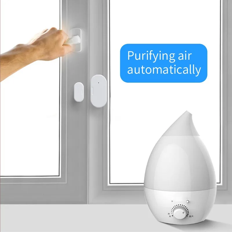 Tuya Zigbee 3.0 Smart Door Sensor Door Open Closed Detectors Security Protection Smart Life APP Control Via Alexa Google Home