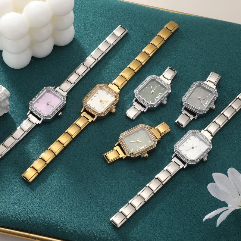 DIY 9MM Charm Stainless Steel Watch Bracelet