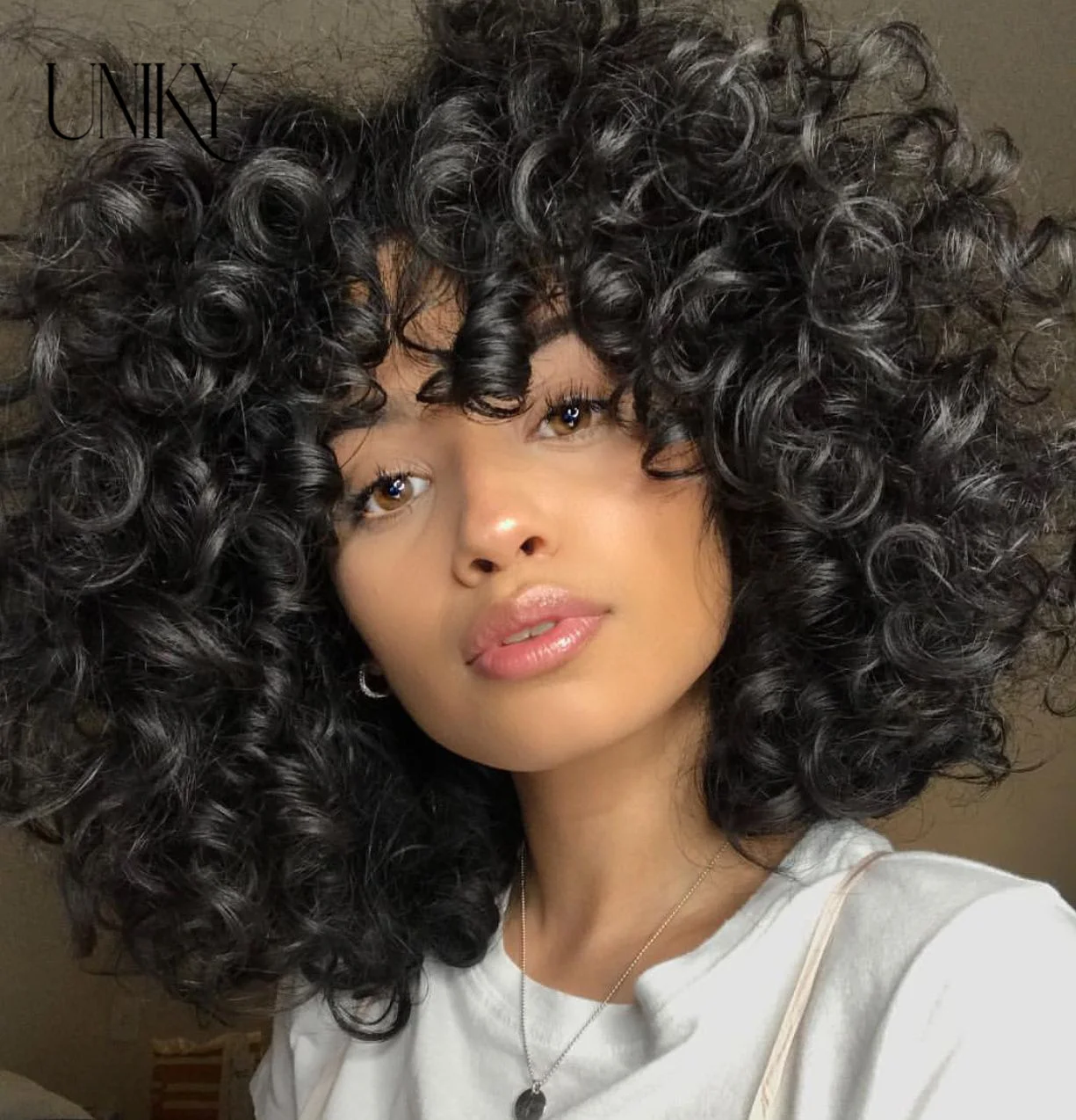 Bouncy Curly Hair Weave Bundles 9A Brazilian Short Curly Hair Natural Color Human Extensions 3 Pcs Remy Bundles
