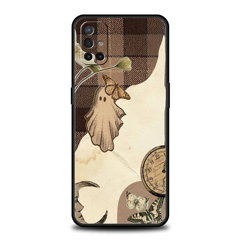 Adorable Ghost-Themed Soft Black Phone Case
