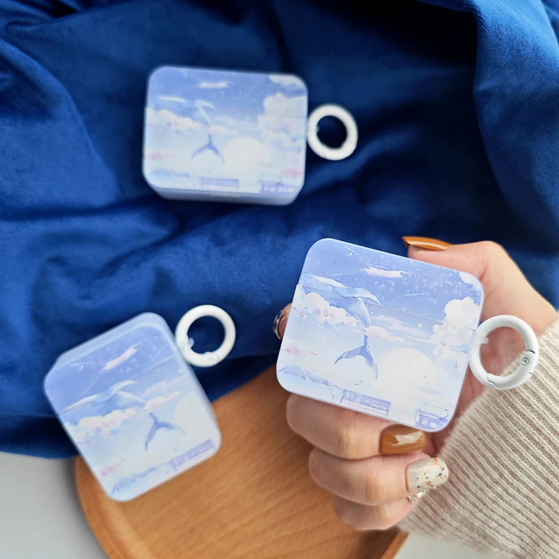 Custodia Balena E Mare Per Airpods 2 3 Generazione Cover Per Apple Airpods Pro 2Nd Gen Air Pods Guscio Protettivo