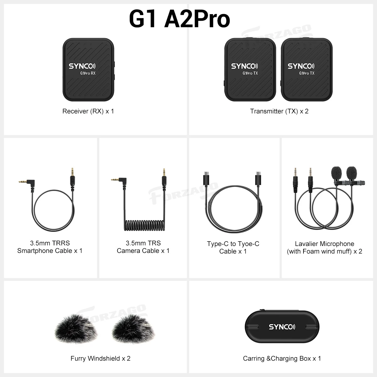 Micro cravate omnidirectionnel à clipser type C pour DJI Action  2/3/4/Pocket 3