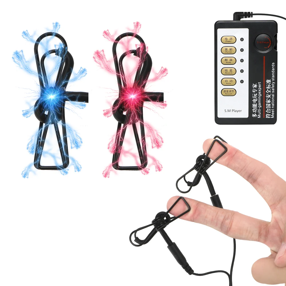 Nipple Sex Toys Nipple Clamps Nipple Clamp Vibrator Electric Shock Medical Stimulator Nipple Clamps For Women Clitoris Clips Female Masturbator Sex Toys Adult Games Erotic Bondage