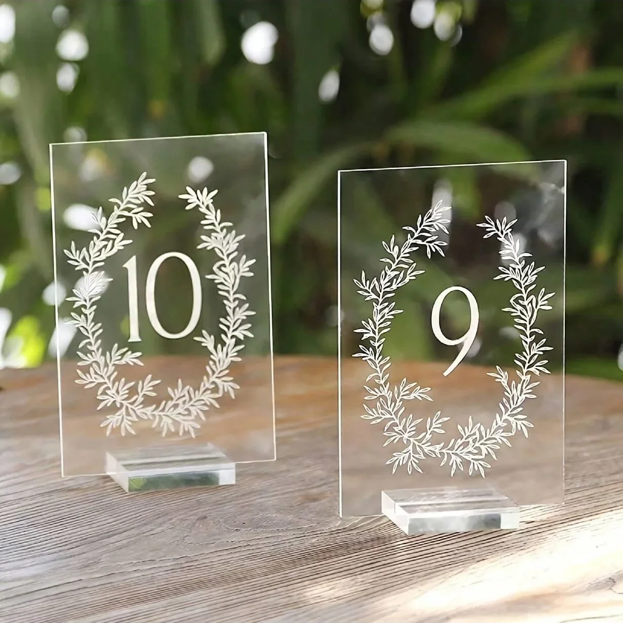 Clear Arch Table Numbers for Wedding, 4x6 Inch Arched Acrylic Table Numbers 1-20 with Acrylic Stands, Clear Arch Tableto