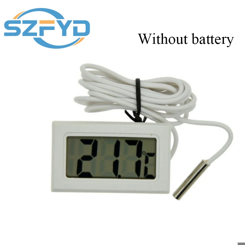 Thermometer Sensor Hygrometer Gauge Refrigerator Aquarium Monitoring Display Humidity Detector Mini Convenient Digital LCD