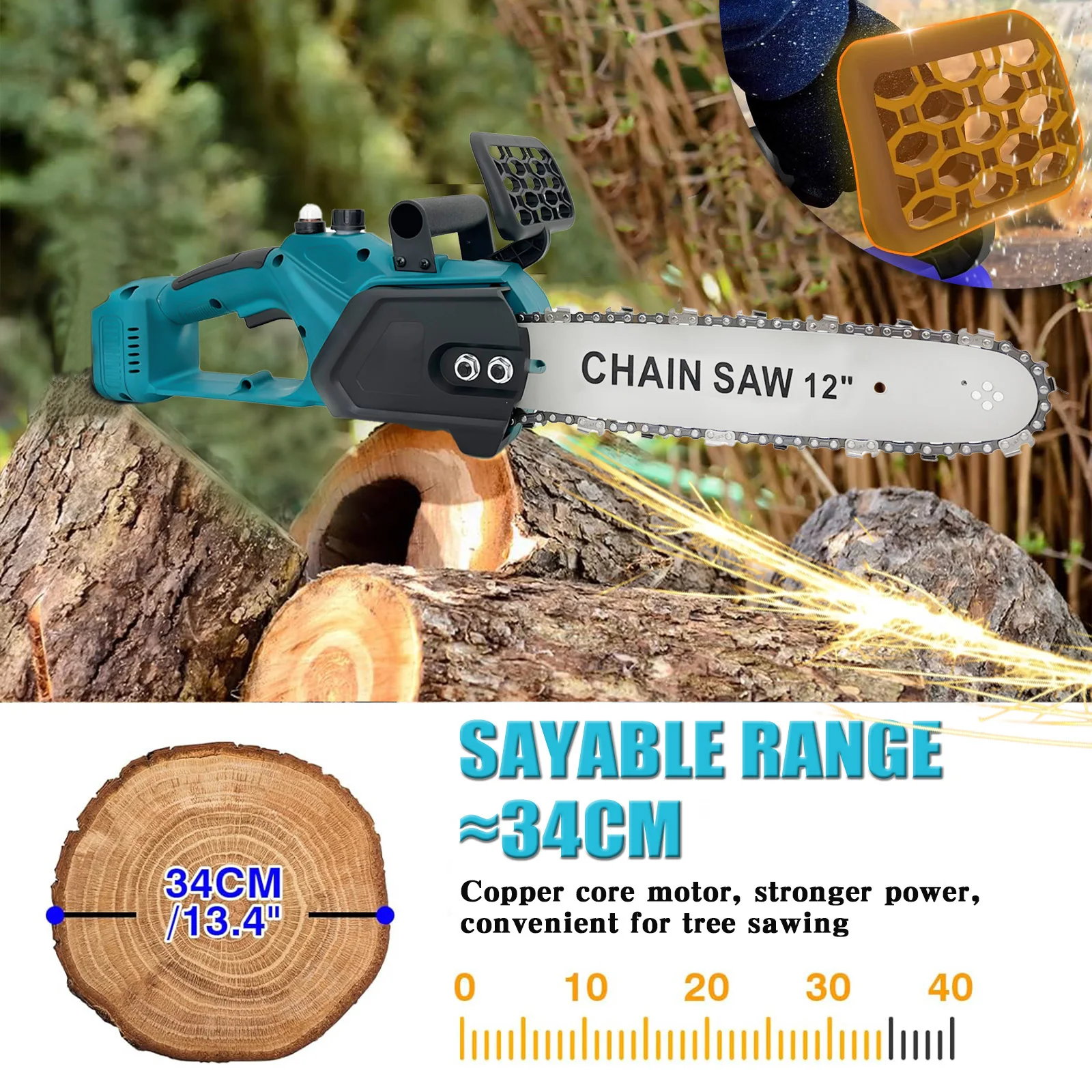 Детайл на дръжката за захващане на резачката