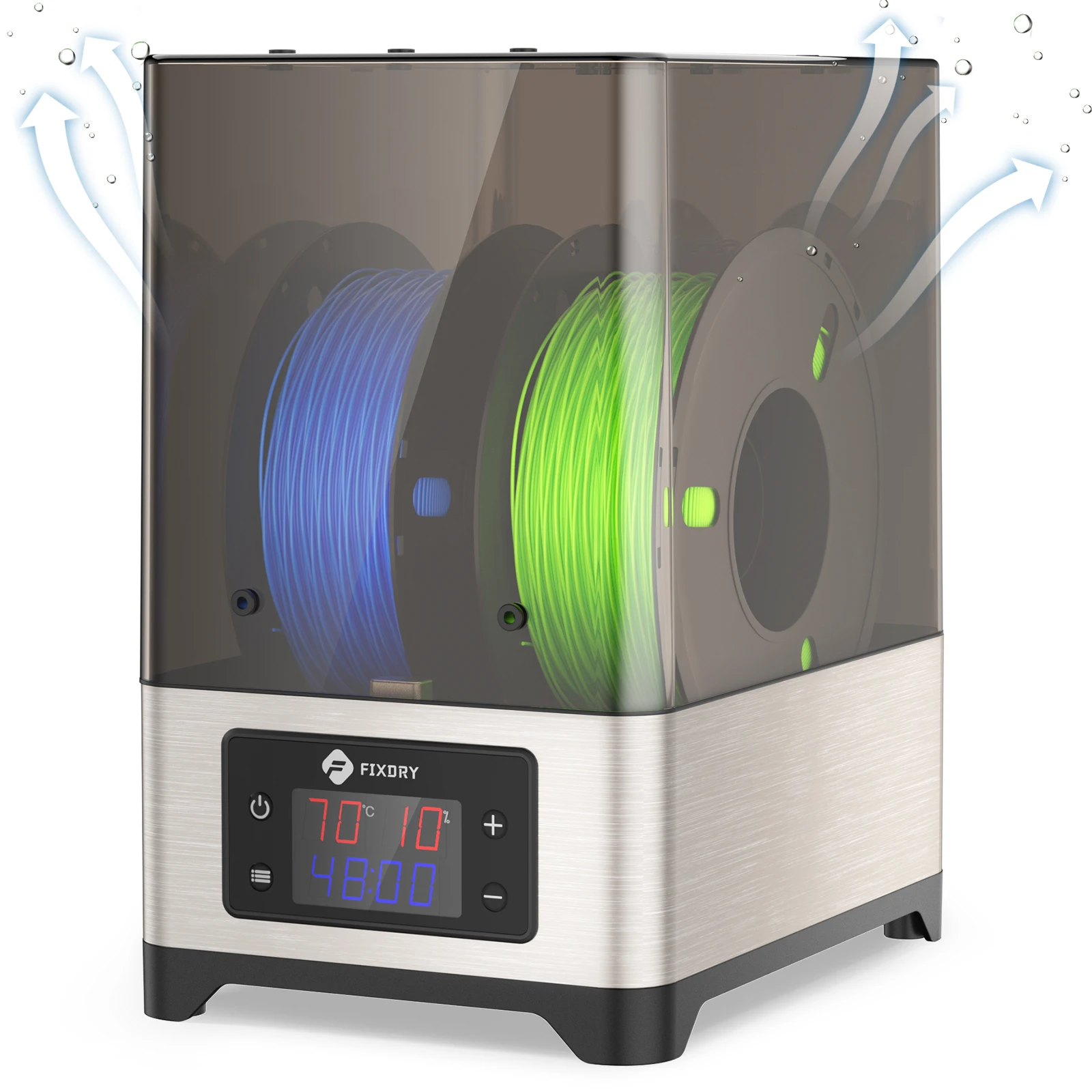

FIXDRY 3D Filament Dry Box Dryer Compatible With 1.75mm 2.85mm 3.00mm 3D Filament Dry Fast Extra Large High Temperature