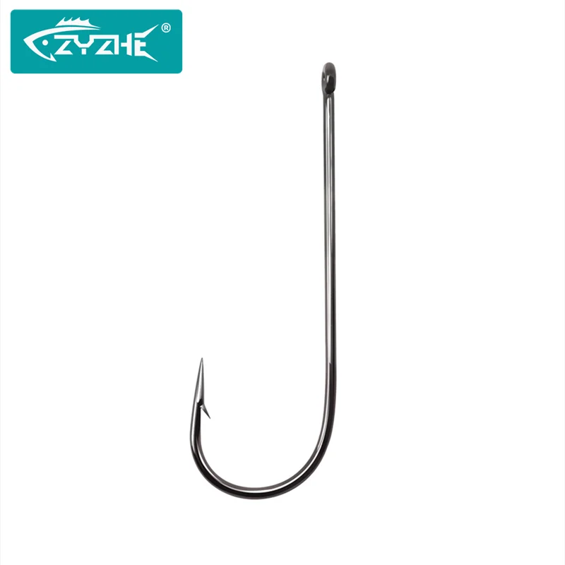 ZYZHE Aberdeen Haken-Sortiment Boutique Angelhaken 10 1 1/0 5/0 Hochkarbon-Stahl Langstiel-Angelhaken Sabiki-Rigs Fliegenfischer-Haken Angelzubehör
