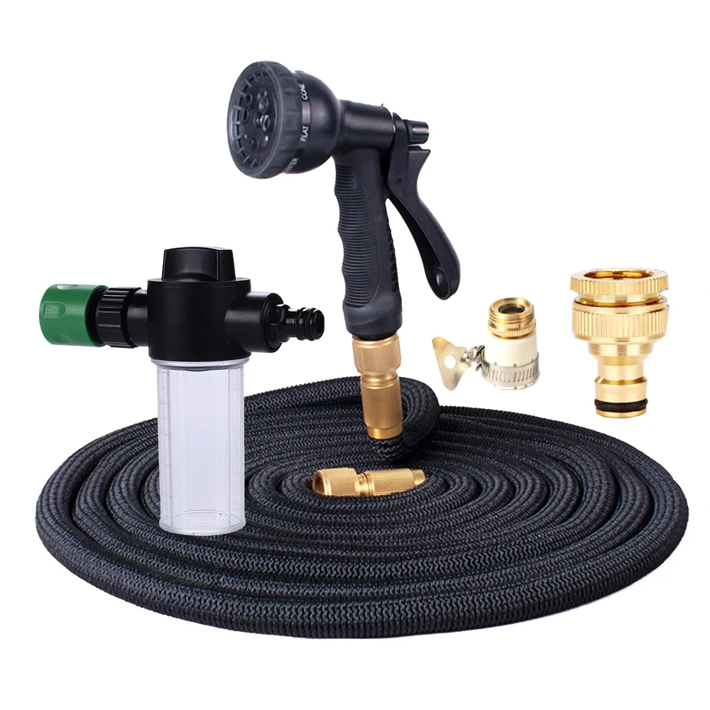 Expandable Garden Hose Cleaning Water Gun Kit Extensible Wash