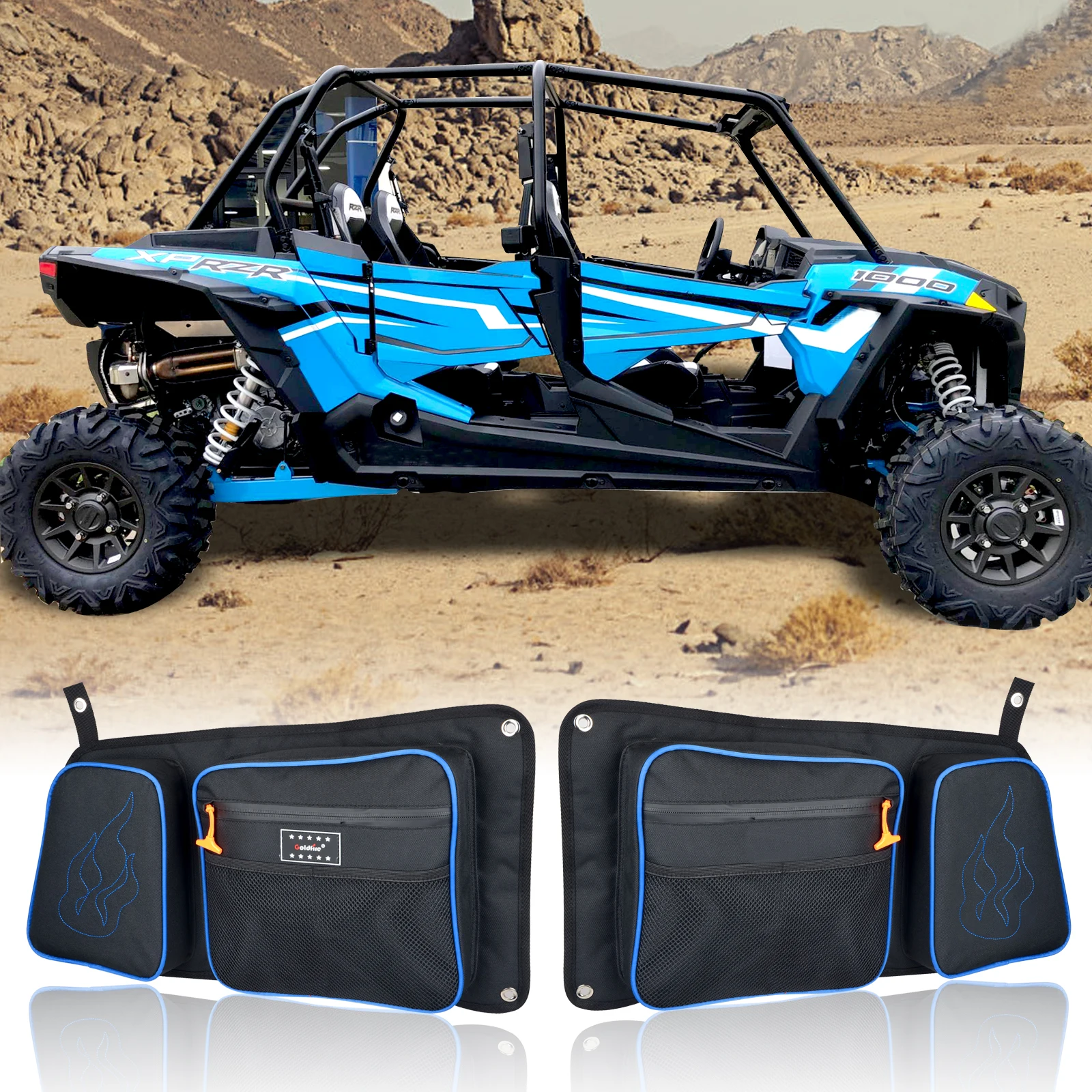 

Для RZR 1000 XP аксессуары для пассажиров и водителей боковая задняя дверь сумка для хранения с наколенником для Polaris RZR 4 900 RZR 1000 XP