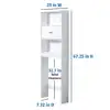 Over-The-Toilet Bathroom Space Saver Storage Cabinet, 3 Shelves, White 2