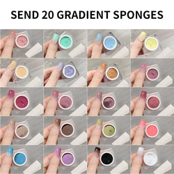 Vibrant 20 - Color Gel Nail Polish Set with Gradient Sponge and Soak - Off UV LED Formula (20Colors Patting Gel)