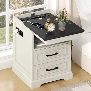 Farmhouse Nightstand with Secret Storage 1